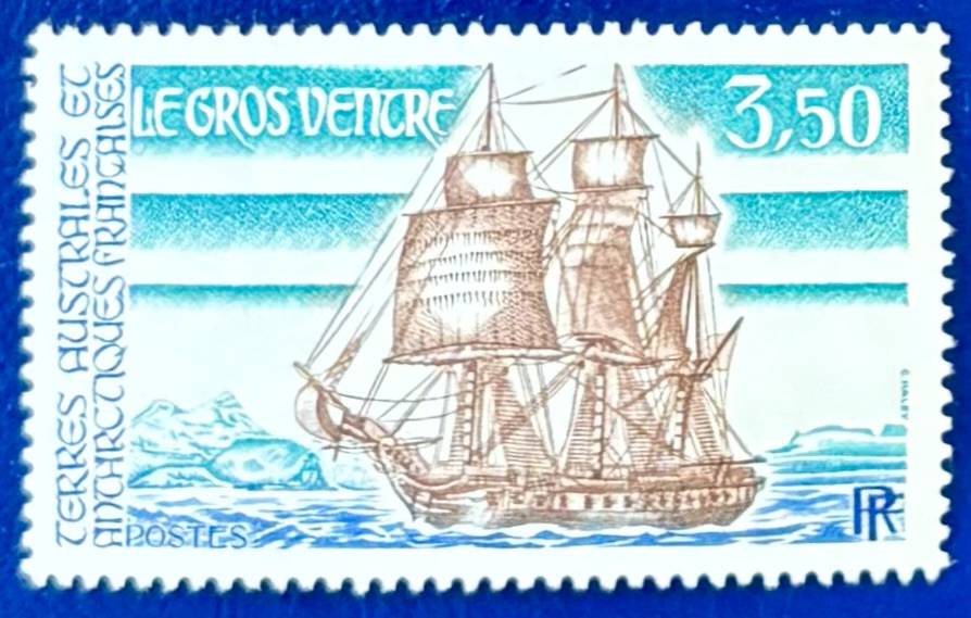 Französische Gebiete in der Antarktis - Einzelwert Segelschiff "Le Gros Ventre"