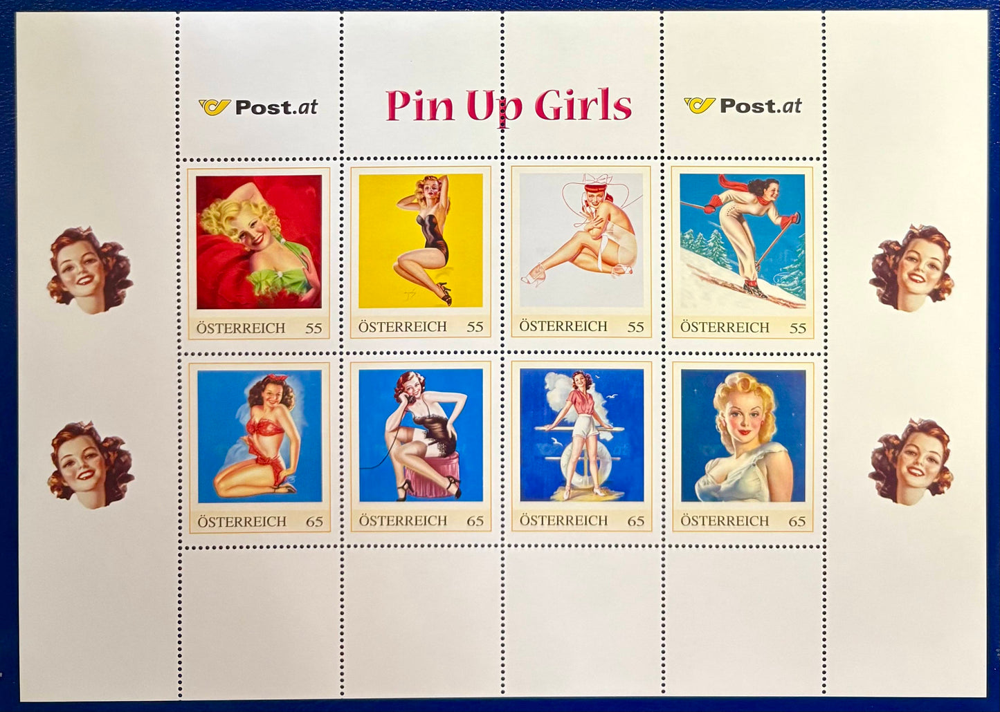 Pin Up Girls, Österreich, Kleinbogen 8 Werte