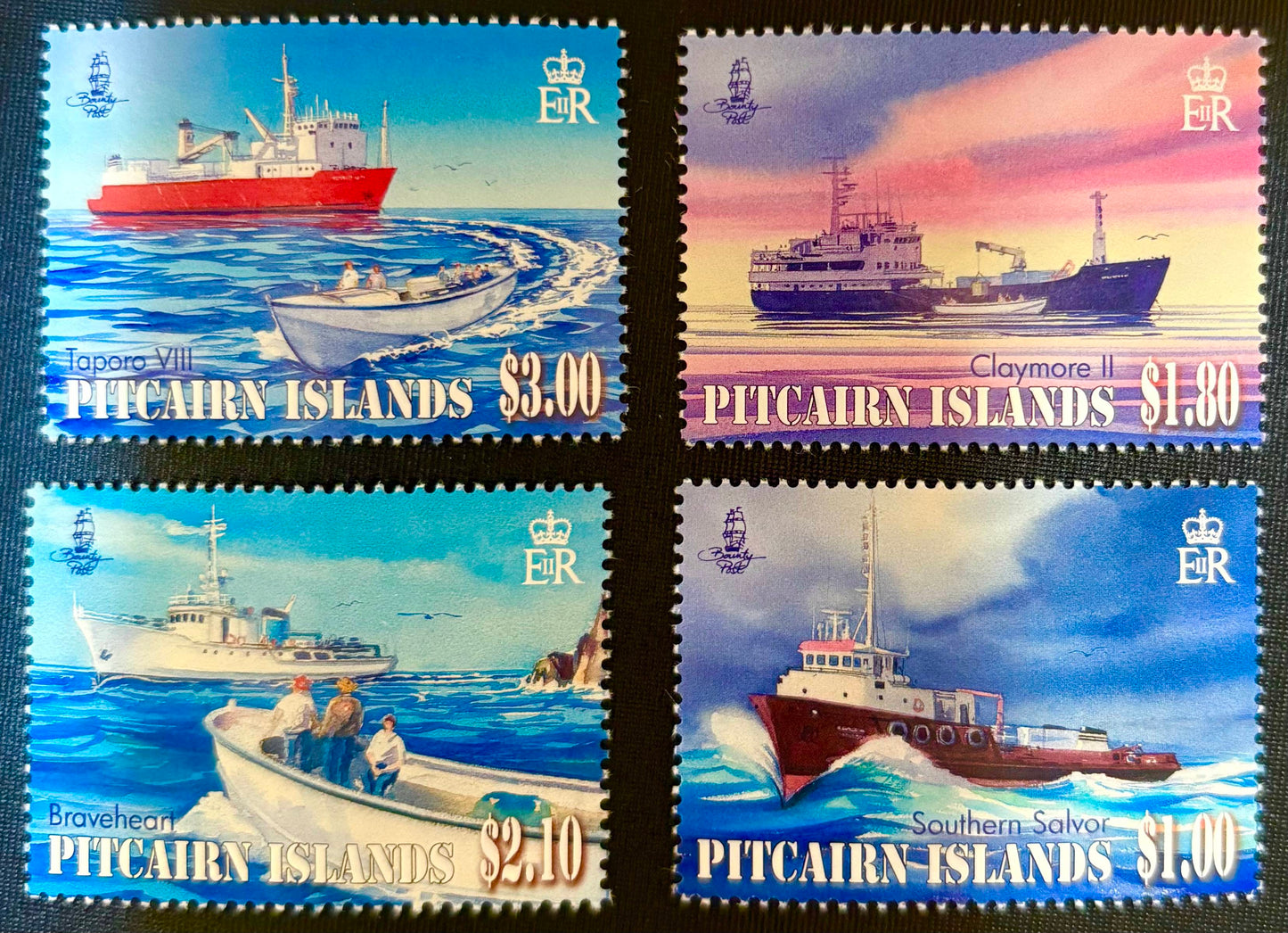 Pitcairn - 4 Werte postfrisch "Versorgungsschiffe"