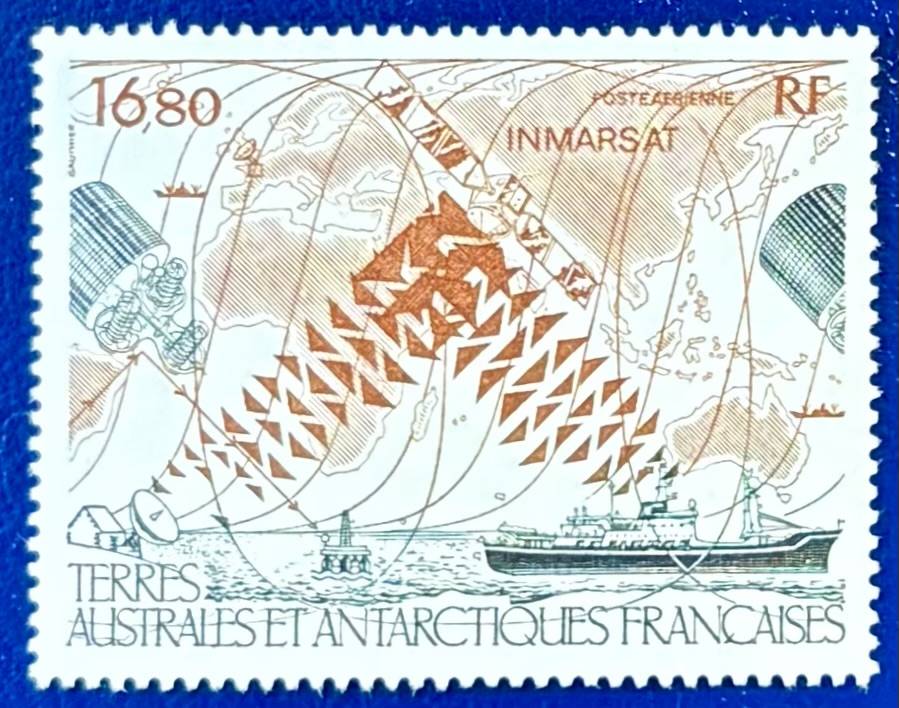 Französische Gebiete in der Antarktis - Einzelwert Inbetriebnahme des Fernmeldesatelliten