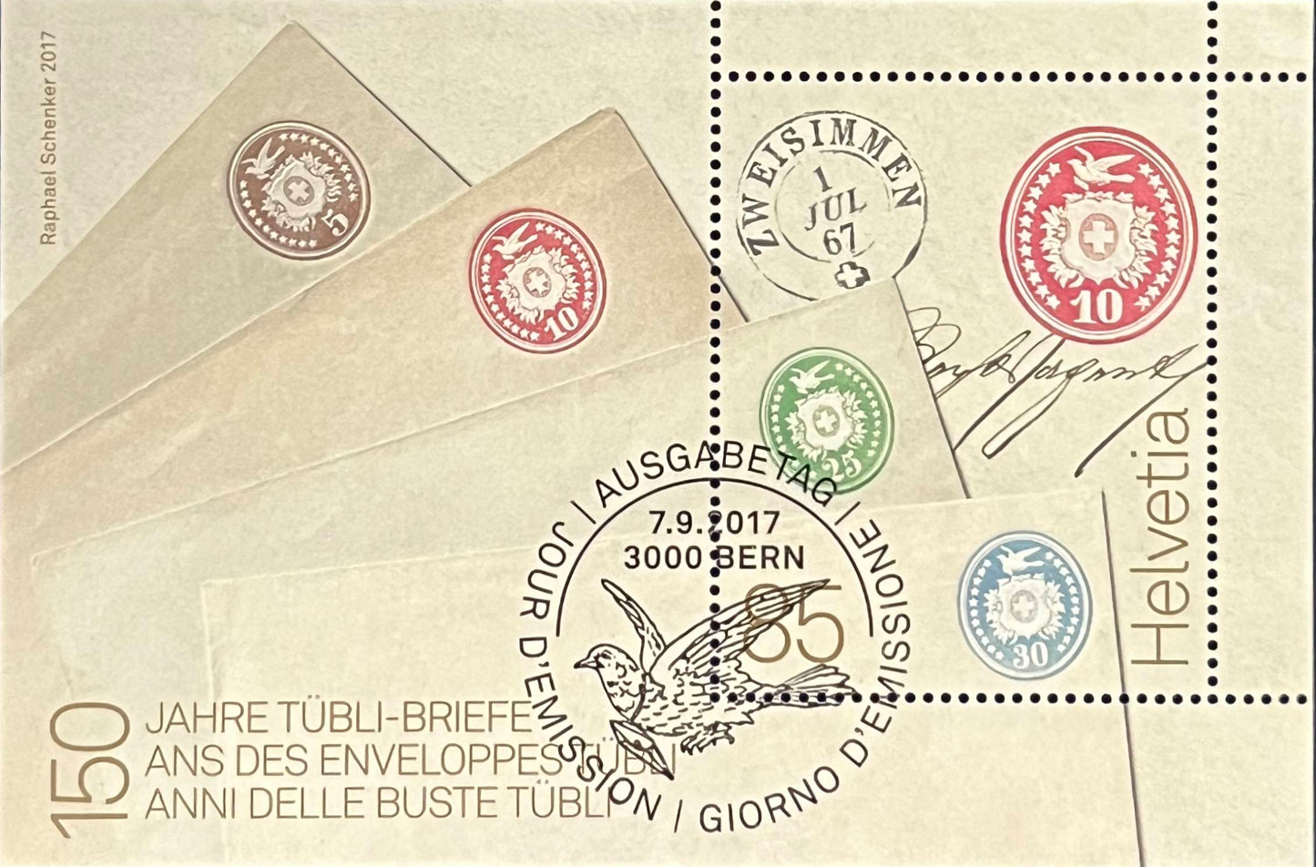 Schweiz Blockausgabe Katalog-Nr. 66 – „100 Jahre Tüblibriefe“ – gestempelt