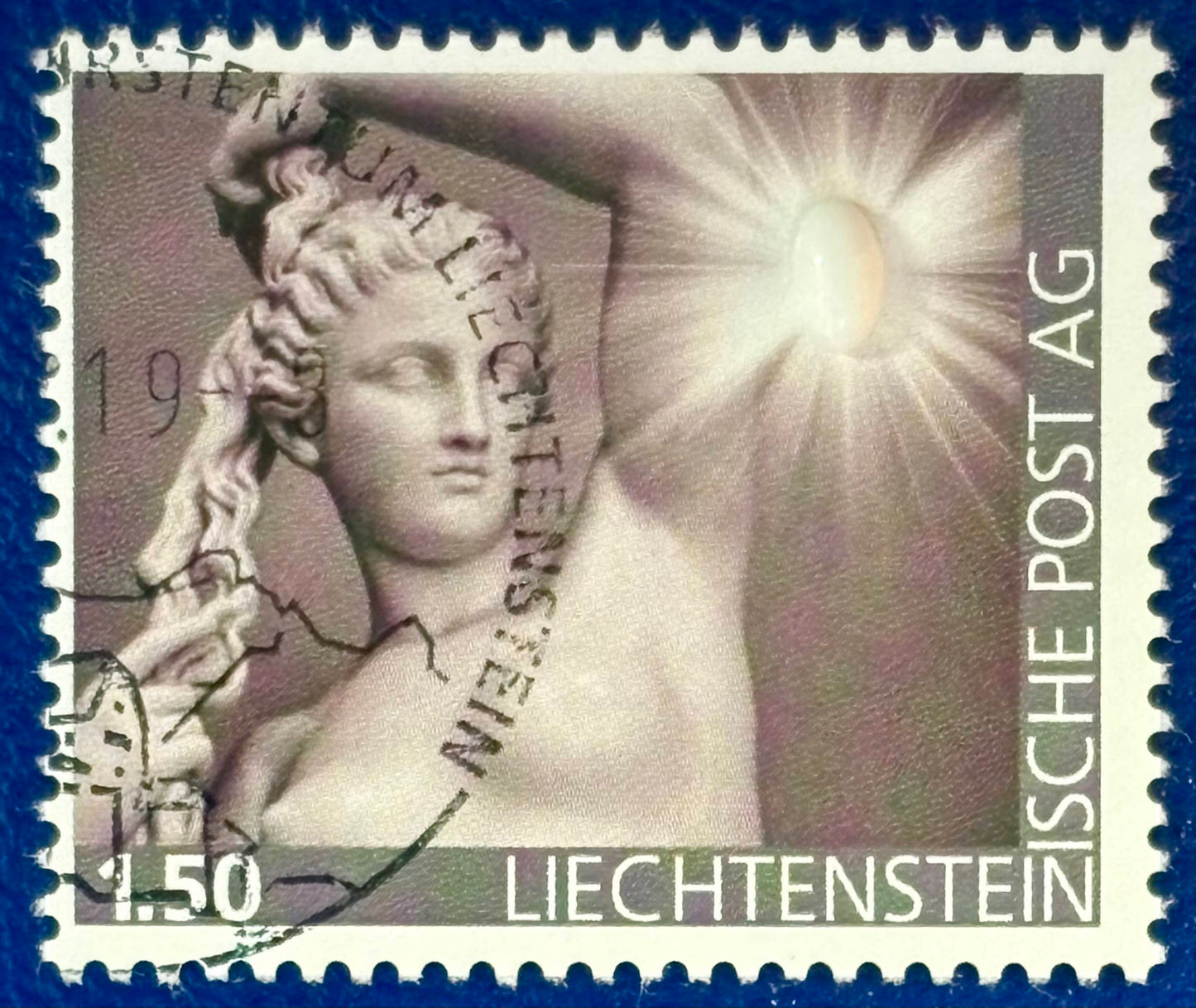 Liechtenstein - Die erste KASCHOLONG-Briefmarke gestempelt