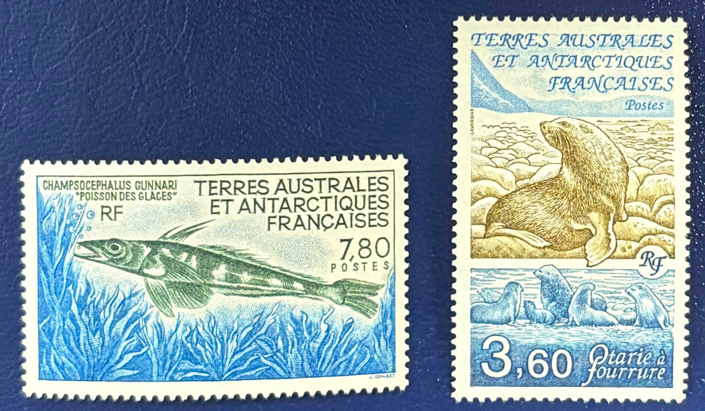 Französische Gebiete in der Antarktis - Satz mit 2 Werte "Tiere der Antarktis"