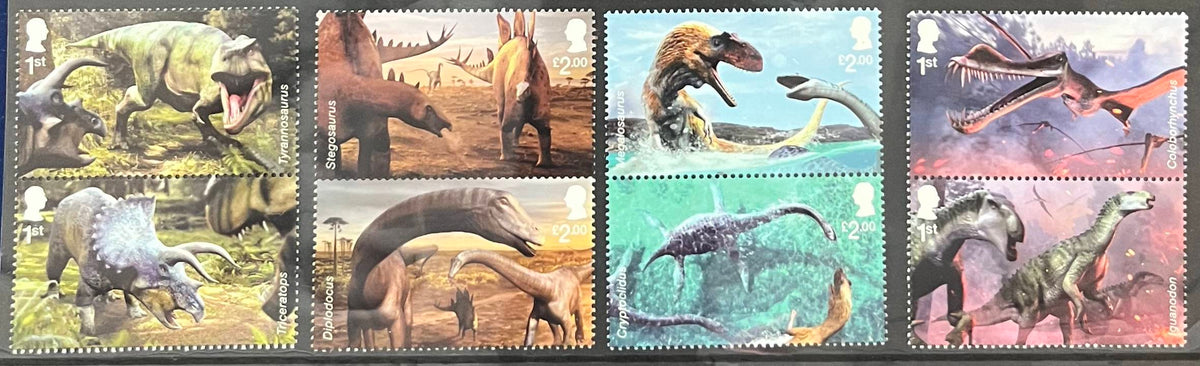Großbritannien - Dinosaurier auf Briefmarkensatz NEUHEIT 2026