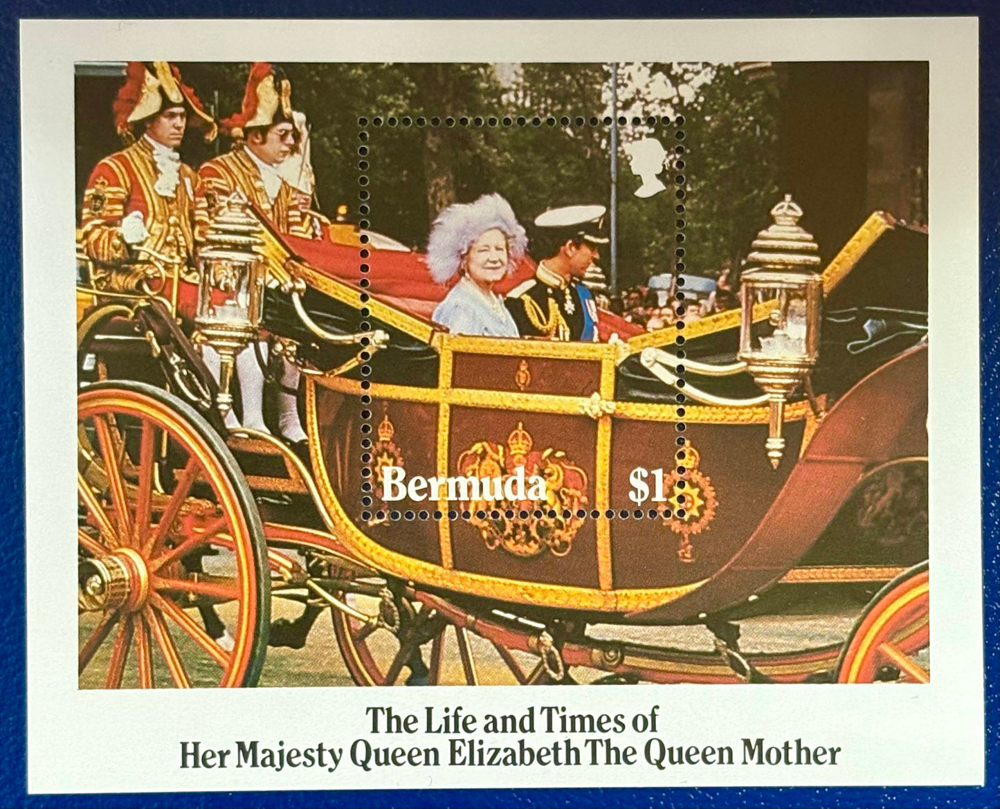 Bermuda - Block 5 Königin Mutter Elisabeth mit Prinz Charles