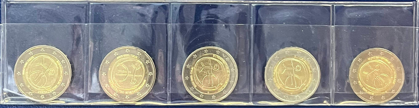 2-Euro-Gedenkmünzenset 2009 – 10 Jahre Wirtschafts- und Währungsunion (WWU) – 5 Prägezeichen