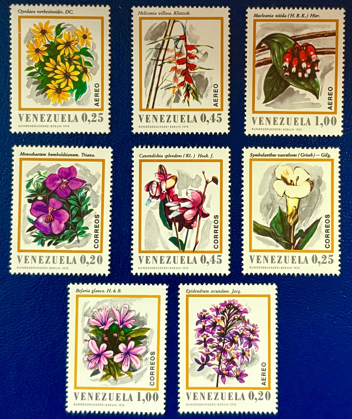 Venezuela - 8 Werte Einheimische Flora postfrisch