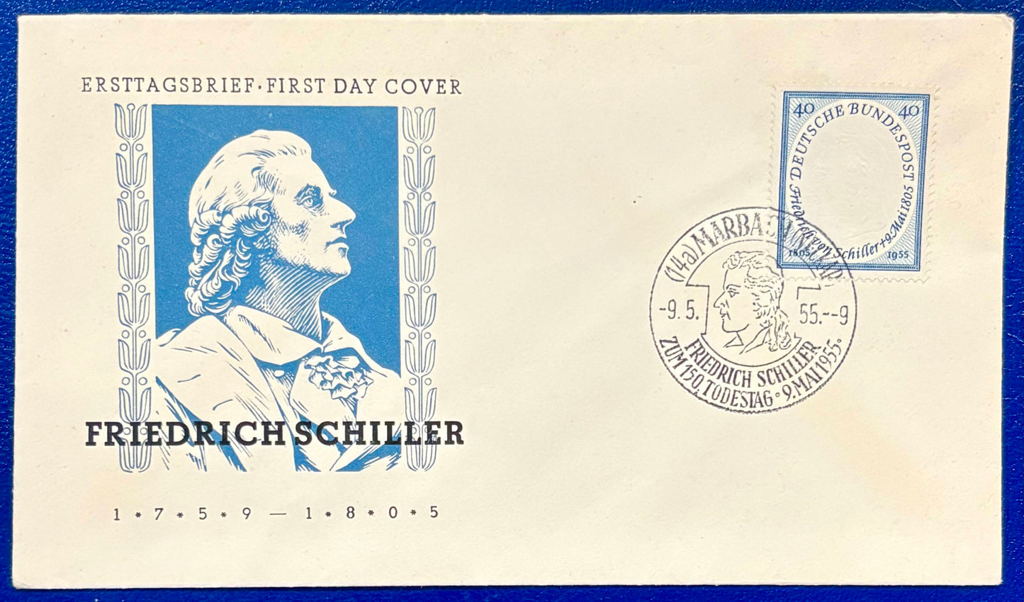 Friedrich von Schiller l Ersttagsbrief von 1955