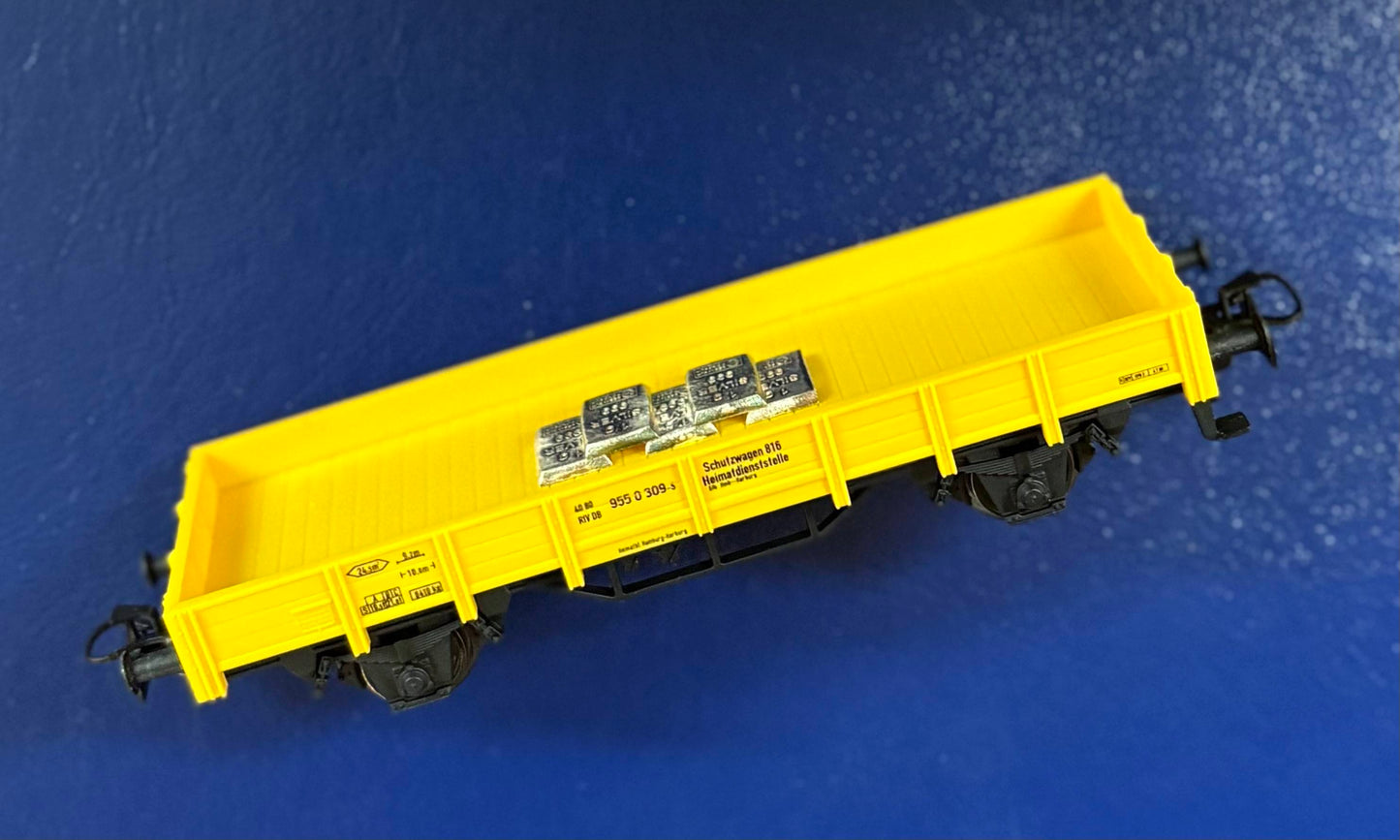 Wagon mit echten Silberbarren