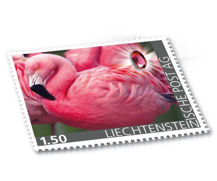 Edelsteine der Philatelie: GRANAT - Briefmarke postfrisch, Liechtenstein