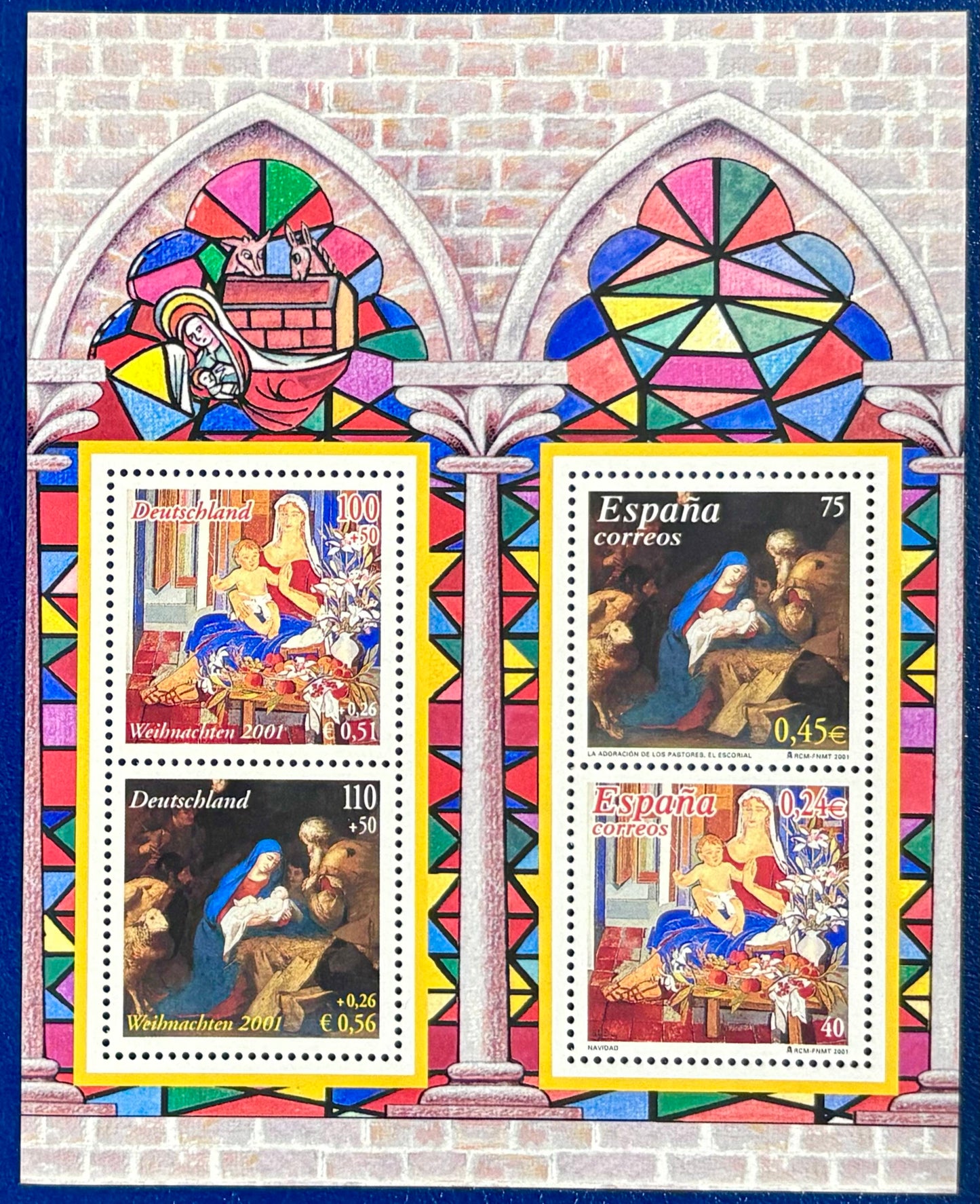 Genial - ein Block mit Deutschen und Spanischen Sondermarken