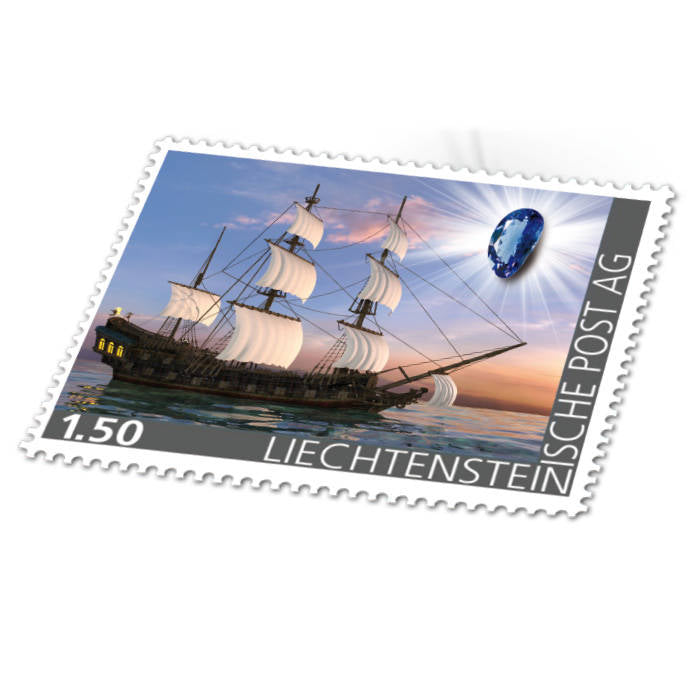 Edelsteine der Philatelie: KYANIT-Briefmarke postfrisch, Liechtenstein