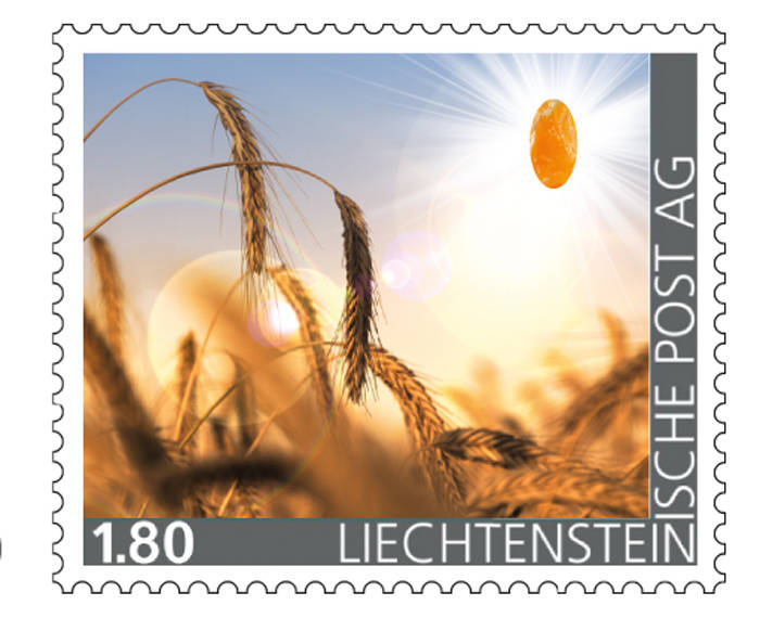 Edelsteine der Philatelie: CALCIT-Briefmarke postfrisch, Liechtenstein
