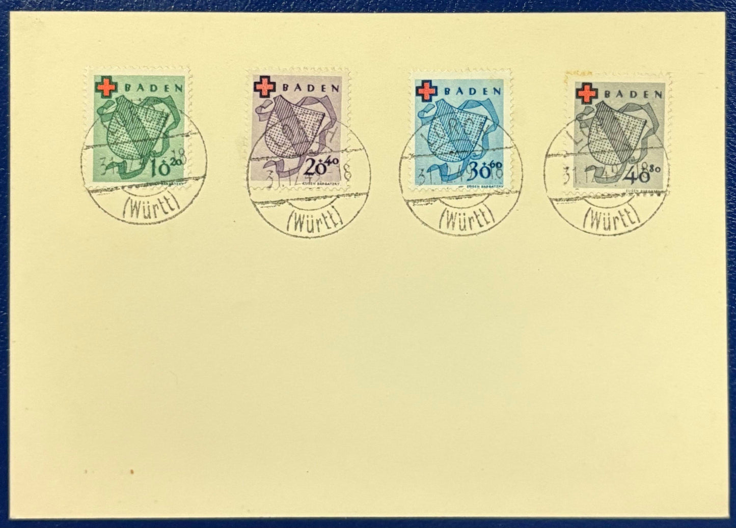 Württemberg /Franz. Zone Rotes Kreuz Karte