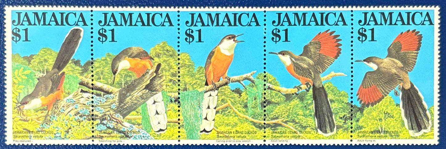 Jamaika - Fünferstreifen postfrisch "Jamaikakuckuck"