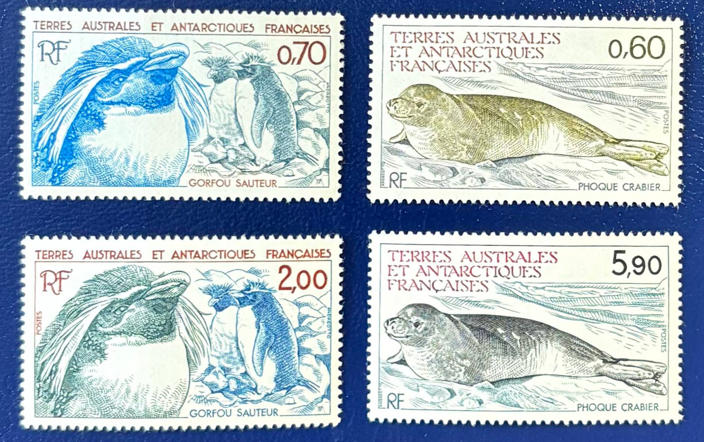 Französische Gebiete der Antarktis - Tiere der Antarktis 4 Werte postfrisch