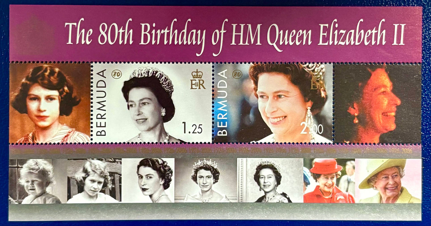 Bermuda - Block 16 postfrisch "80. Geburtstag von Königin Elisabeth II"