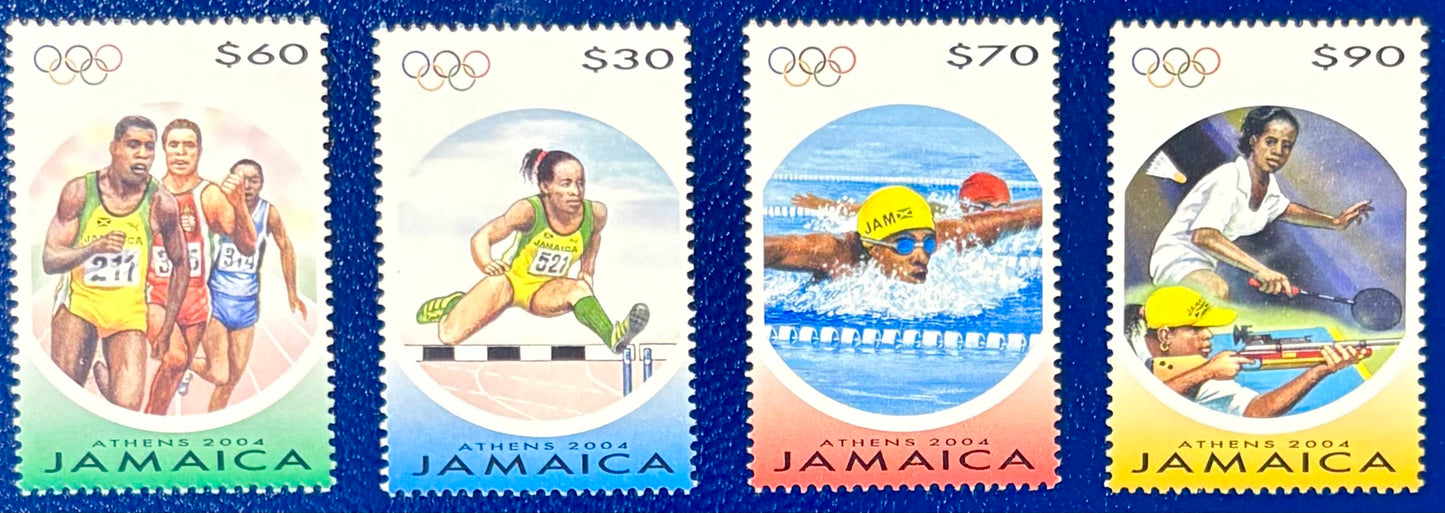 Jamaika - 4 Werte postfrisch "Oly Sommerspiele Athen"