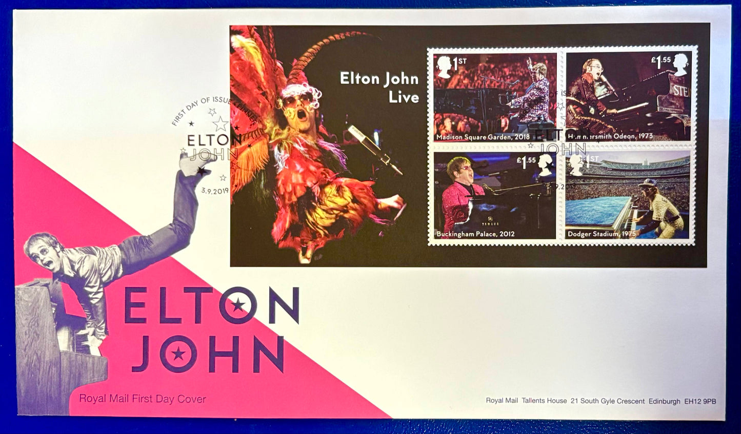 Großbritannien - Ersttagsbrief Elton John "Live" – Ein exklusives Sammlerstück!