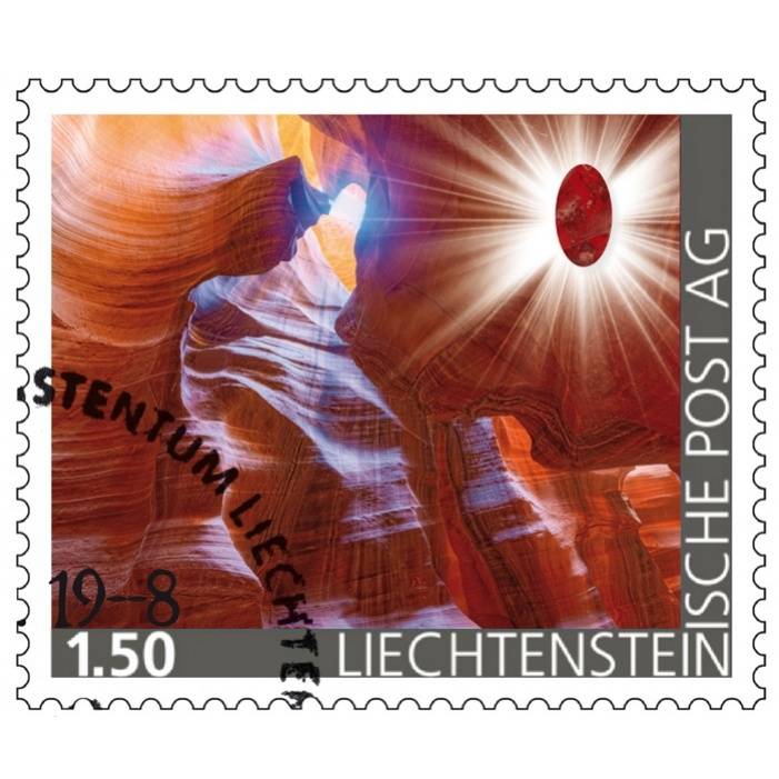 Liechtenstein - Die erste Silex-Briefmarke gestempelt