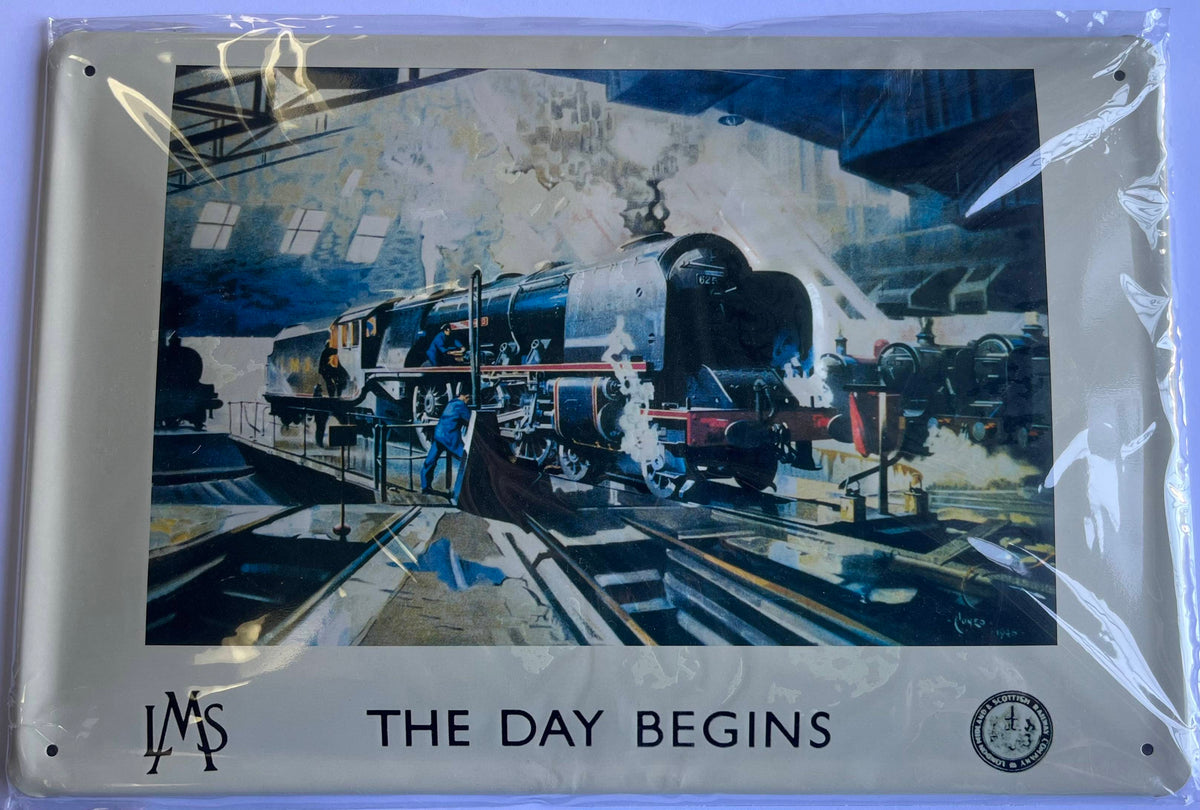 Blechschild - Ein Hauch britischer Eisenbahnromantik!