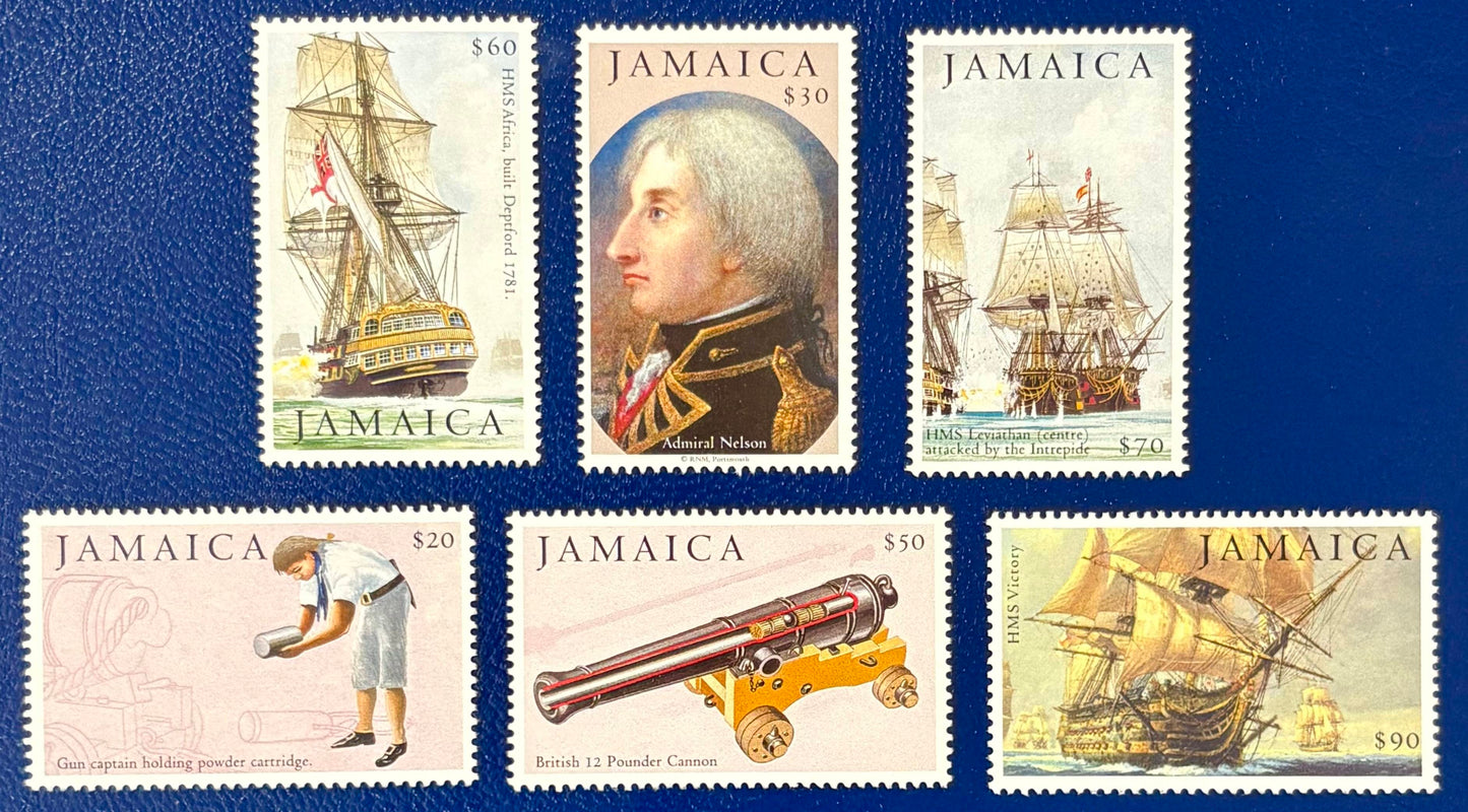 Jamaika - 6 Werte postfrisch "Seeschlacht von Trafalgar"