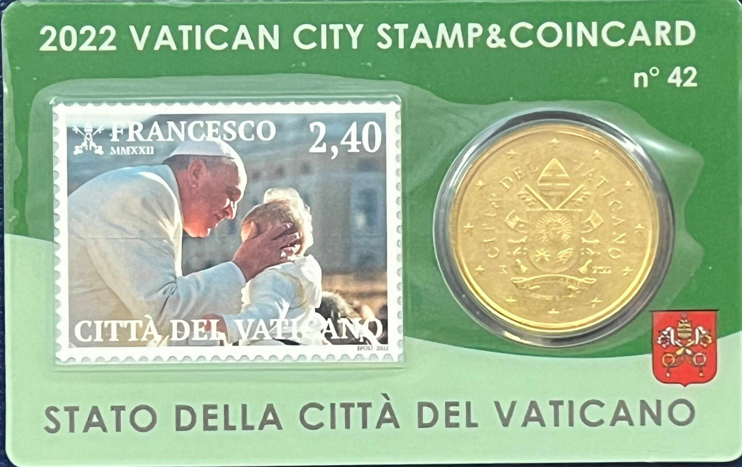 Vatikan - Coincard 2022 Nr. 42 grün