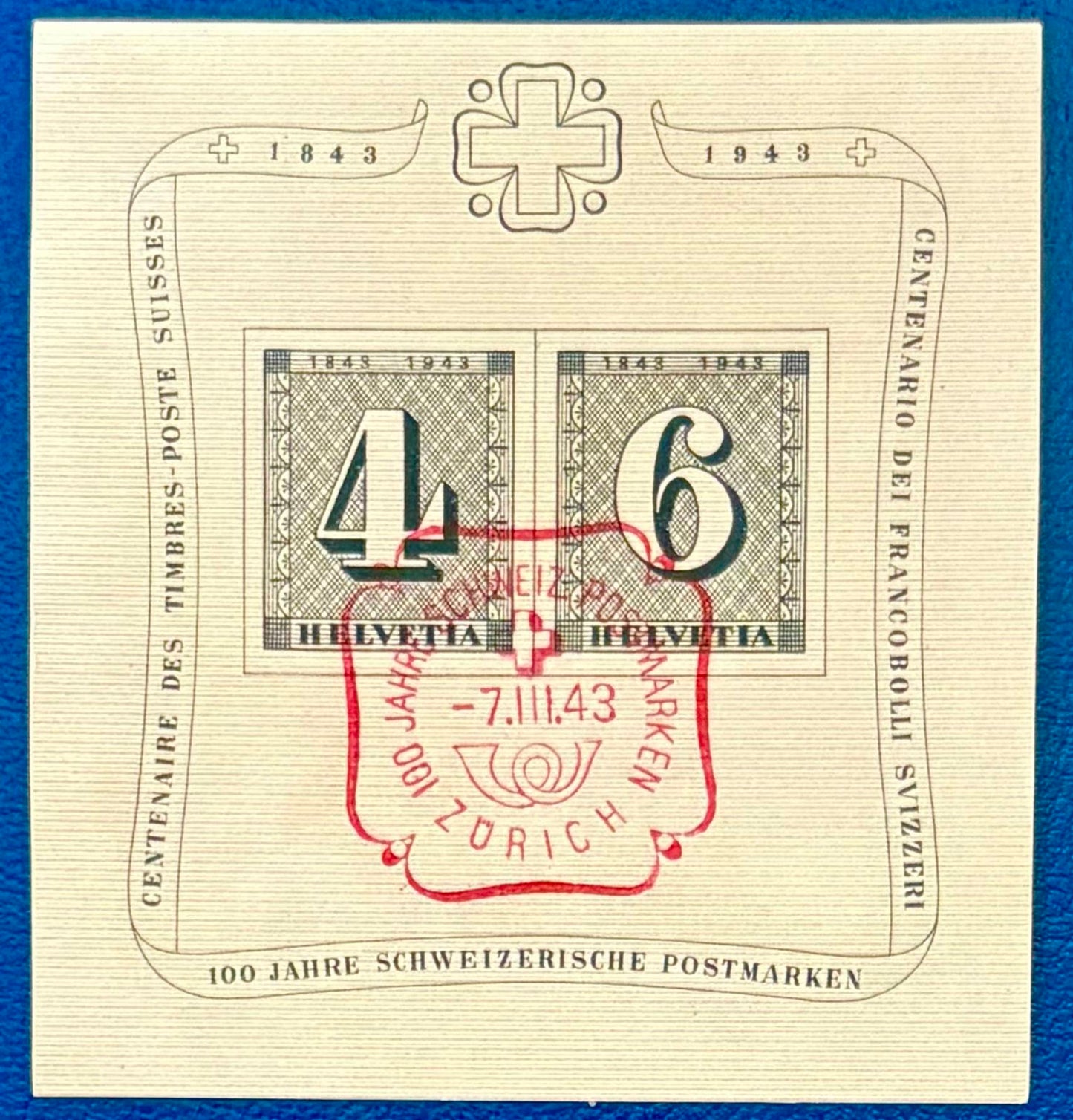 Schweiz Block 8 gestempelt (rot)