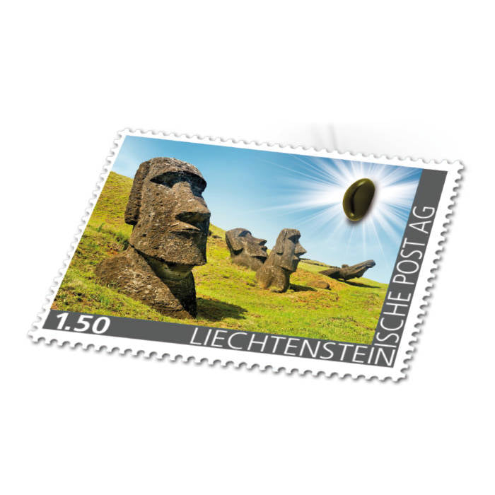 Edelsteine der Philatelie: OBSIDIAN-Briefmarke postfrisch, Liechtenstein