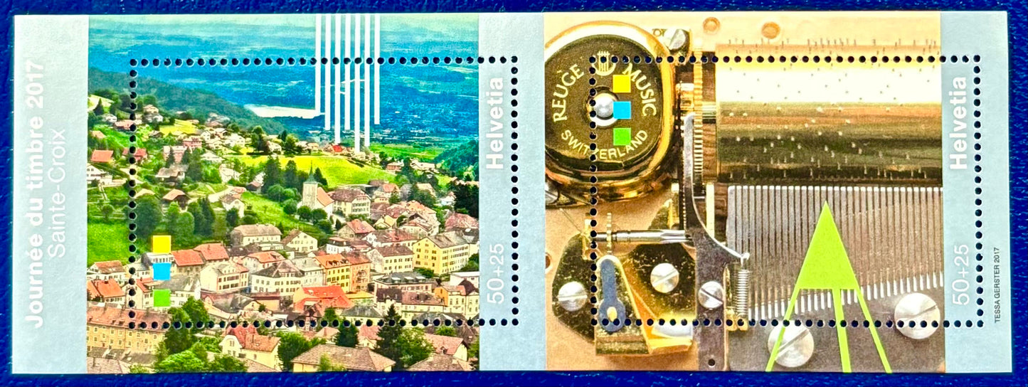 Schweiz Blockausgabe 67 – Tag der Briefmarke 2017 – Sainte-Croix (Journée du timbre)