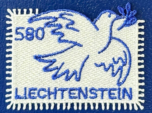 Die gestickte Friedenstaube