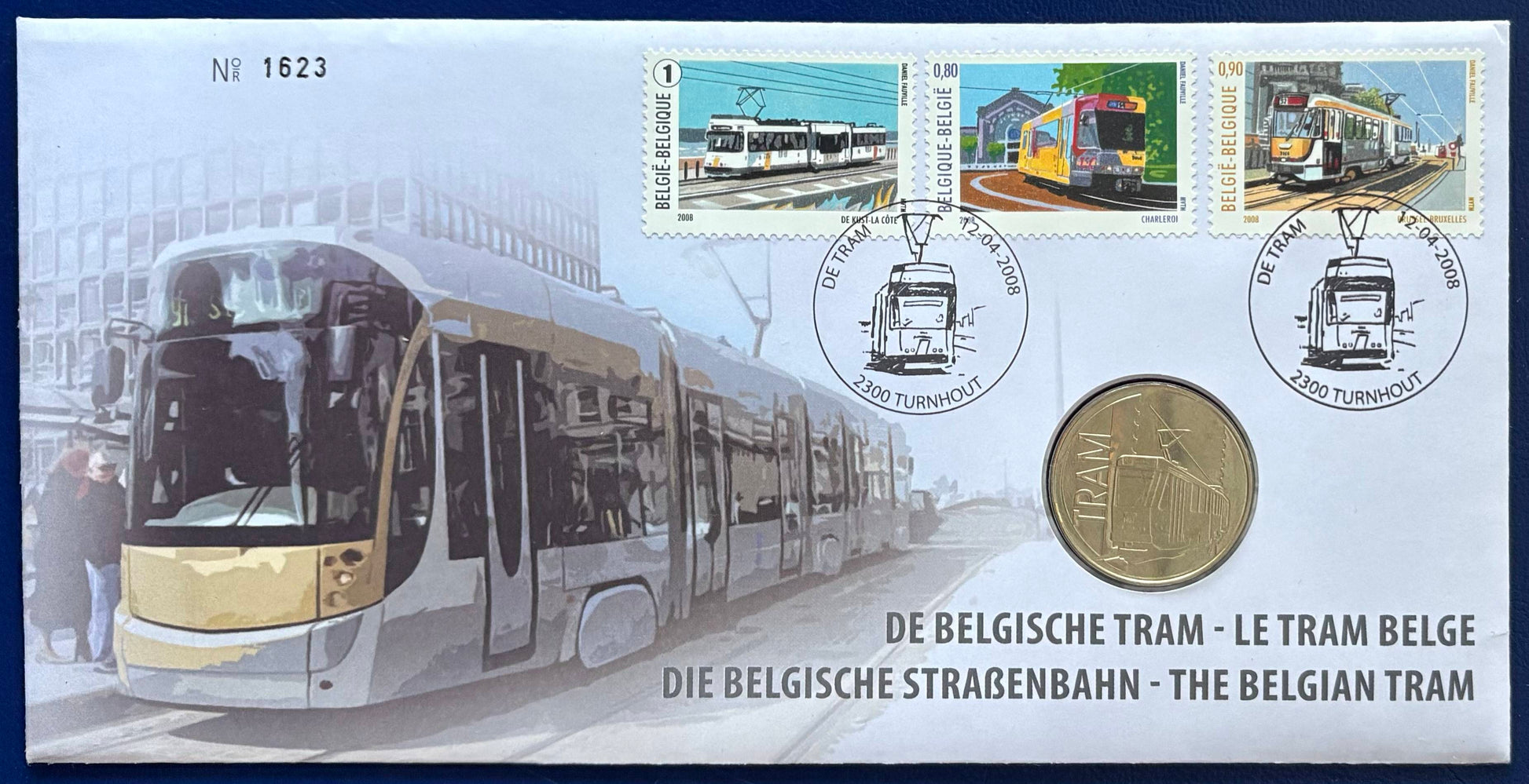 Belgien Straßenbahn Numisbrief