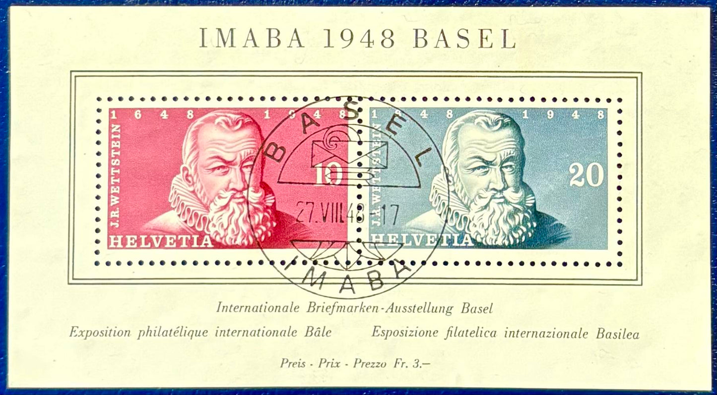 Briefmarkenausstellung IMBA 1948 in Basel
