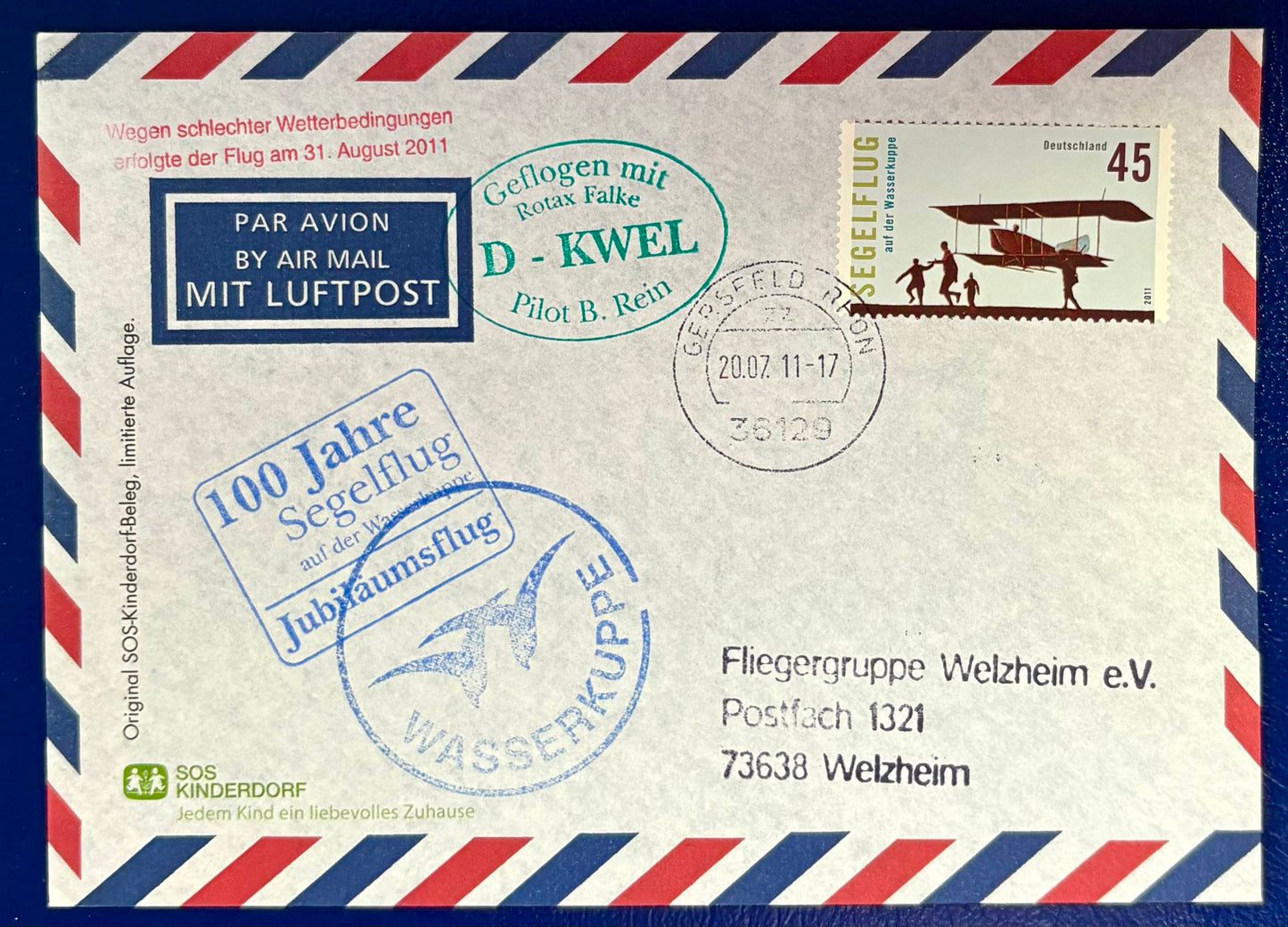 Flugpost -  100 Jahre Segelflug auf der Wasserkuppe