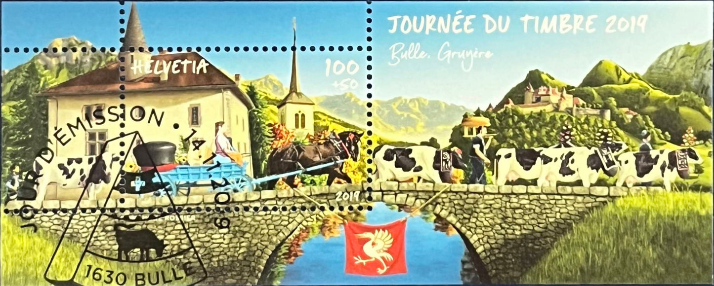 Schweiz Blockausgabe Nr. 73 – „Tag der Briefmarke Bulle“ – gestempelt