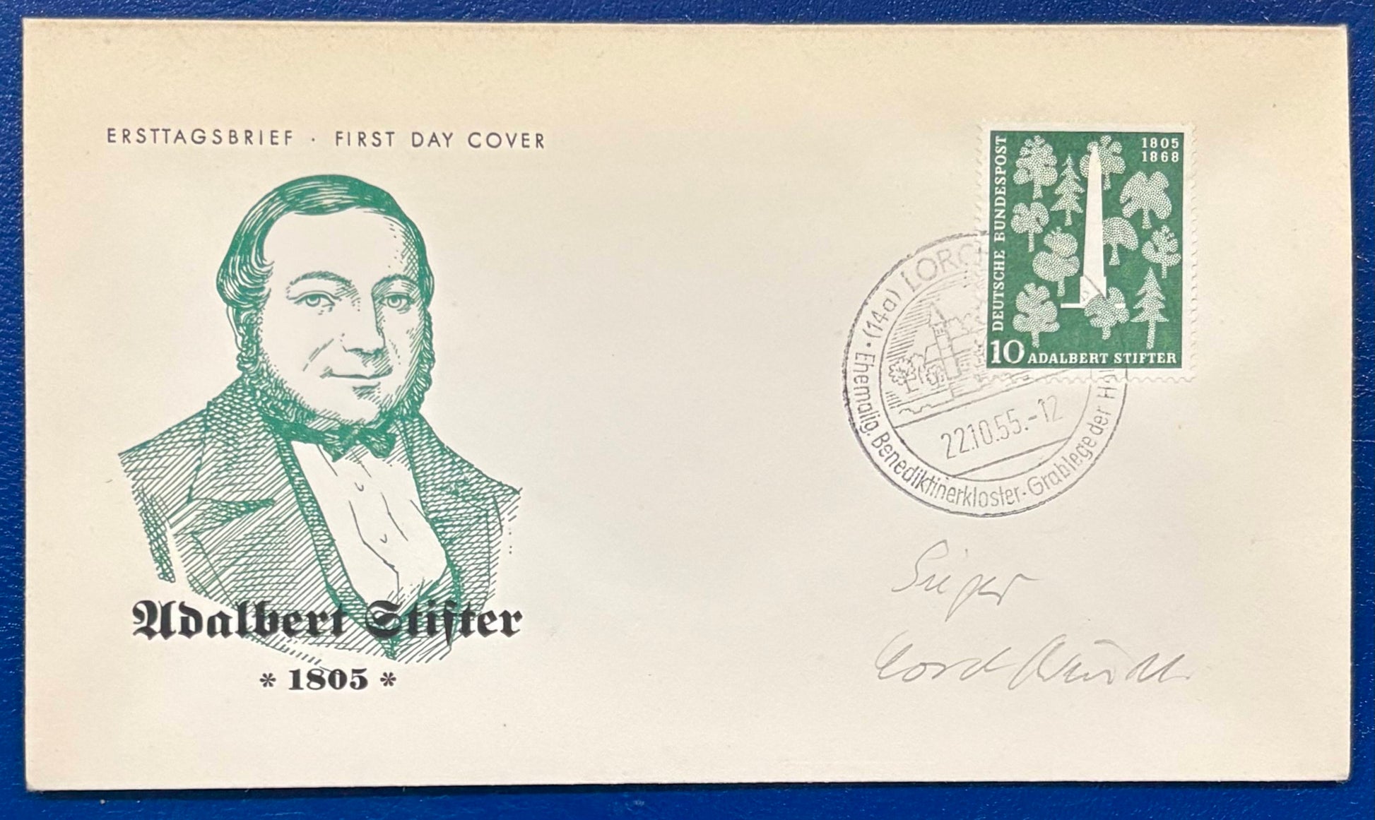 150 Geburtstag v. Adalbert Stifter, Ersttagsbrief