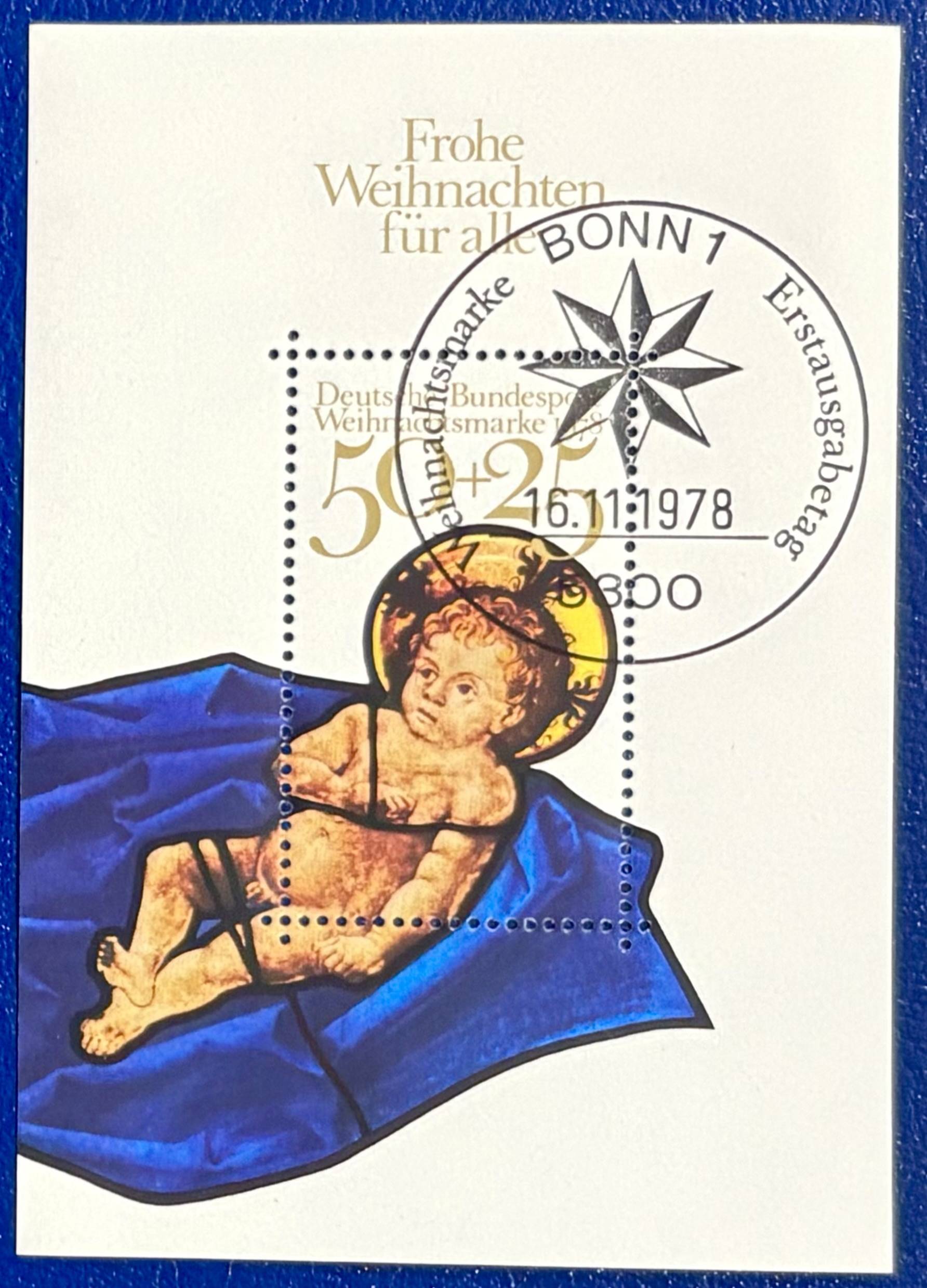 Weihnachtsblock 1978 gestempelt