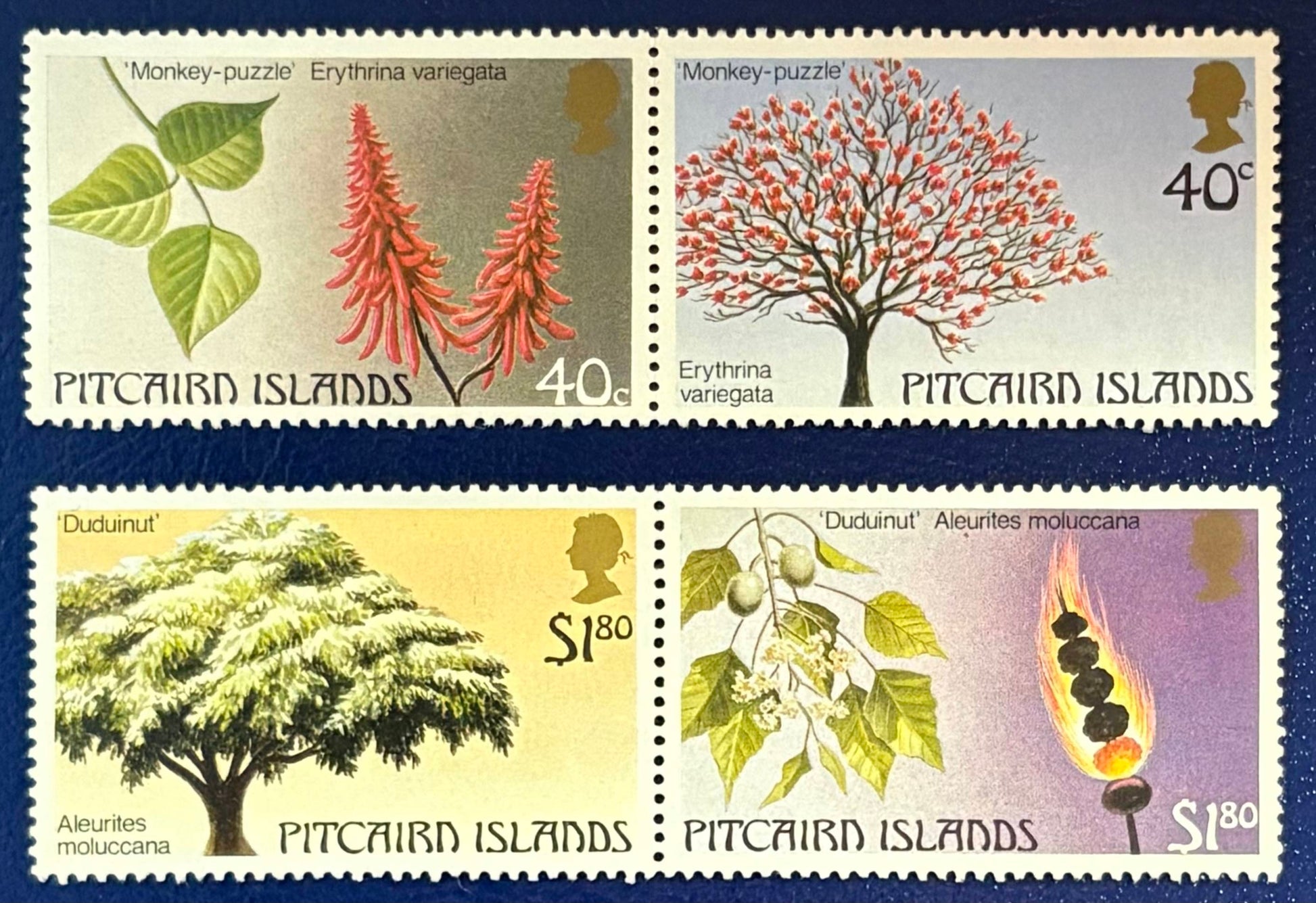 Pitcairn - 4 Werte postfrisch "Bäume"