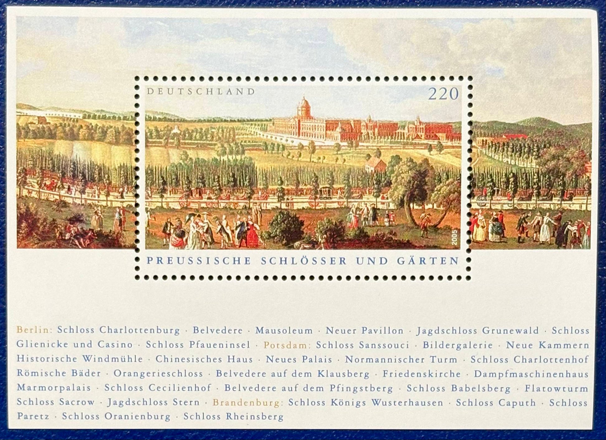 Block Schloß Sanssouci in Potsdam