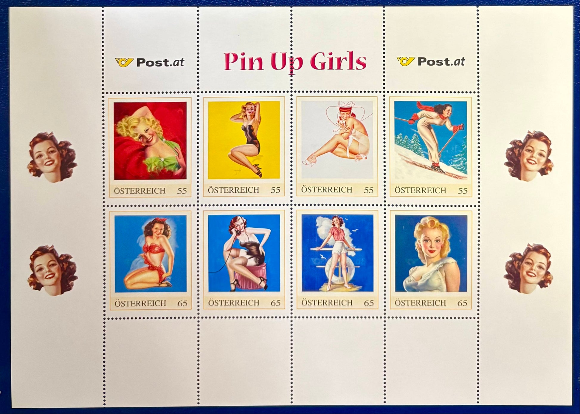 Pin Up Girls, Österreich, Kleinbogen 8 Werte