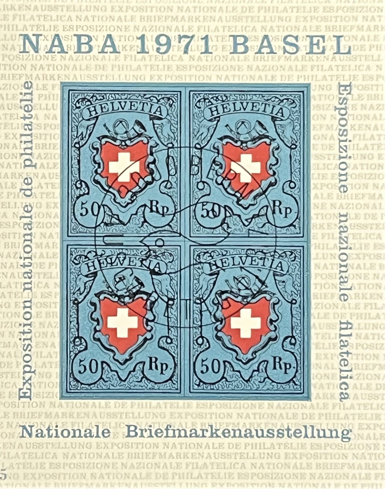 Schweiz Blockausgabe – Katalog-Nr. 21 – Nationale Briefmarkenausstellung NABA 1971 – gestempelt