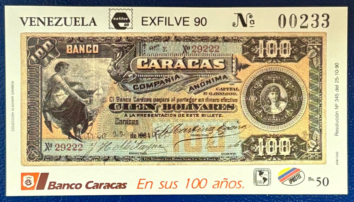 Venezuela - Block 37 postfrisch - Bankenjubiläum