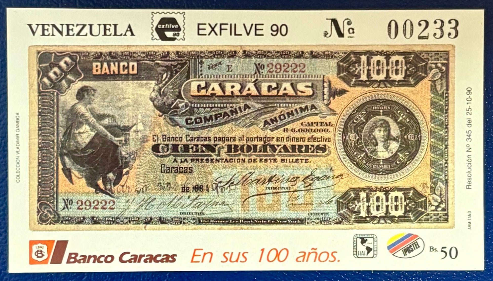 Venezuela - Block 37 postfrisch - Bankenjubiläum