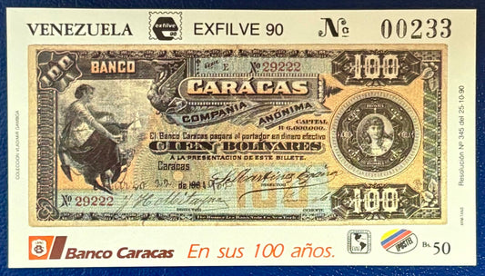 Venezuela - Block 37 postfrisch - Bankenjubiläum