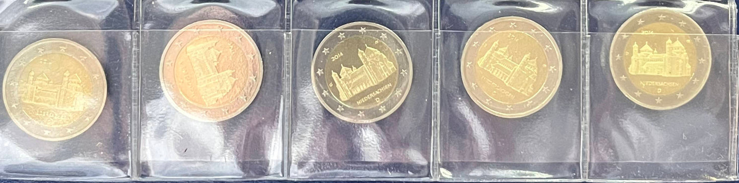 2-Euro-Gedenkmünzenset 2014 – St. Michaeliskirche Niedersachsen – 5 Prägezeichen
