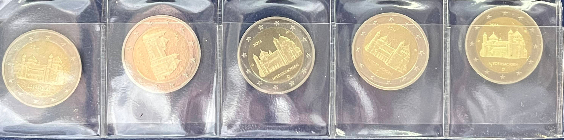 2-Euro-Gedenkmünzenset 2014 – St. Michaeliskirche Niedersachsen – 5 Prägezeichen