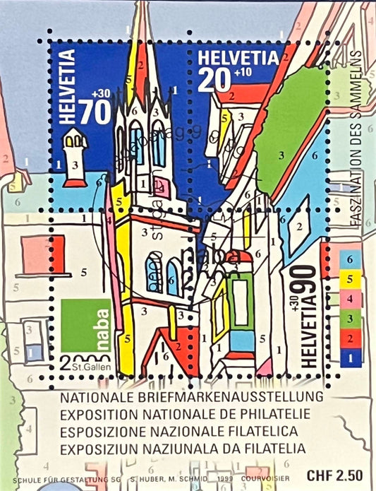 Schweiz Blockausgabe – Katalog-Nr. 29 – Nationale Briefmarkenausstellung NABA 2000 St. Gallen – gestempelt