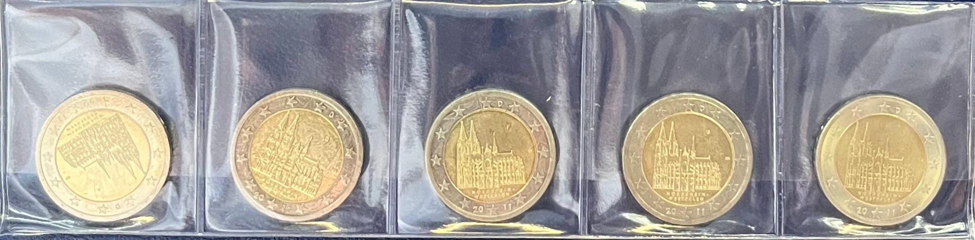 2-Euro-Gedenkmünzenset 2011 – Kölner Dom Nordrhein-Westfalen – 5 Prägezeichen