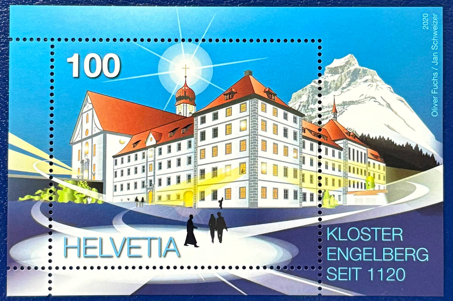 Schweiz – Block 74 „900 Jahre Kloster Engelberg“  Benediktinerkloster Engelberg