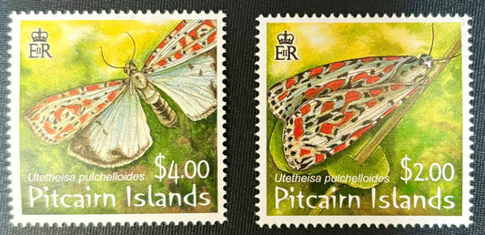 Pitcairn - 2 Werte psotfrisch "Schmetterlinge"